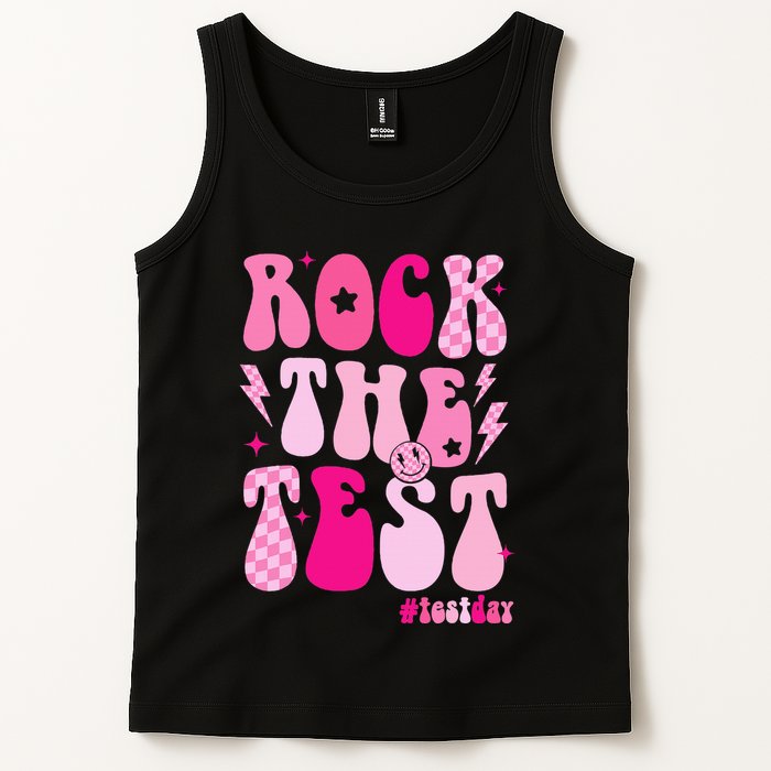 Rock The Test Testing Day Retro Motivational Tank Top