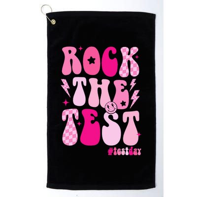 Rock The Test Testing Day Retro Motivational Golf Towel