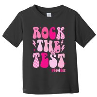 Rock The Test Testing Day Retro Motivational Toddler T-Shirt
