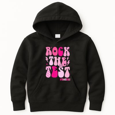 Rock The Test Testing Day Retro Motivational Kids Hoodie