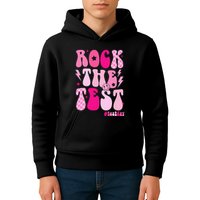 Rock The Test Testing Day Retro Motivational Kids Hoodie