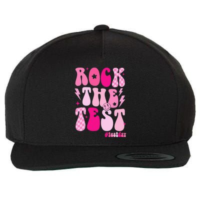Rock The Test Testing Day Retro Motivational Wool Snapback Cap