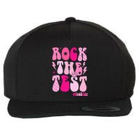 Rock The Test Testing Day Retro Motivational Wool Snapback Cap