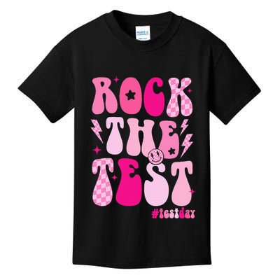Rock The Test Testing Day Retro Motivational Kids T-Shirt