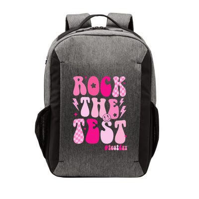 Rock The Test Testing Day Retro Motivational Vector Backpack