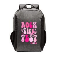 Rock The Test Testing Day Retro Motivational Vector Backpack