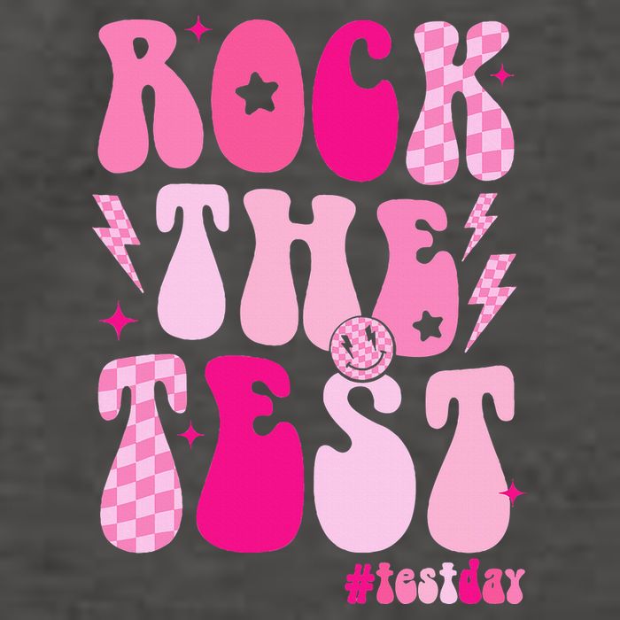 Rock The Test Testing Day Retro Motivational Vector Backpack