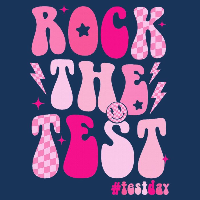 Rock The Test Testing Day Retro Motivational Infant Baby Jersey Bodysuit