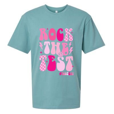 Rock The Test Testing Day Retro Motivational Sueded Cloud Jersey T-Shirt
