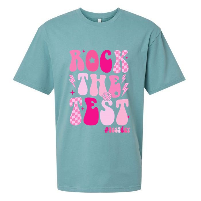 Rock The Test Testing Day Retro Motivational Sueded Cloud Jersey T-Shirt