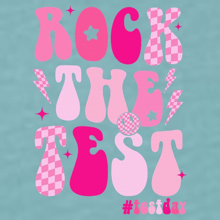 Rock The Test Testing Day Retro Motivational Sueded Cloud Jersey T-Shirt