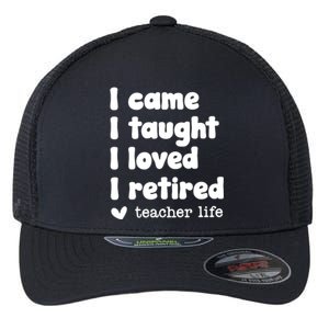 Retired Teacher Teacher Retirement Flexfit Unipanel Trucker Cap