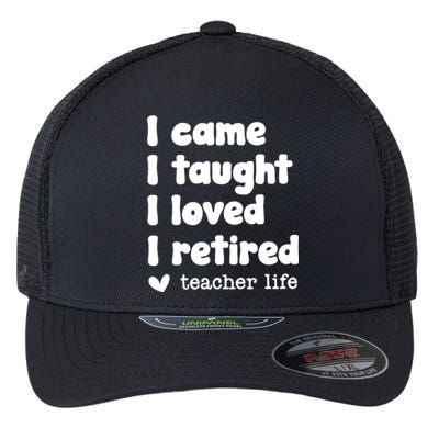 Retired Teacher Teacher Retirement Flexfit Unipanel Trucker Cap