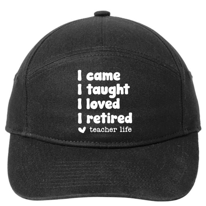 Retired Teacher Teacher Retirement 7-Panel Snapback Hat