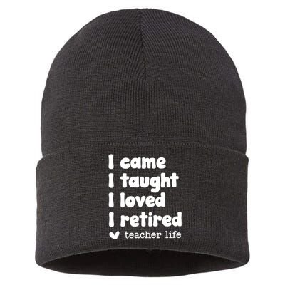 Retired Teacher Teacher Retirement Sustainable Knit Beanie