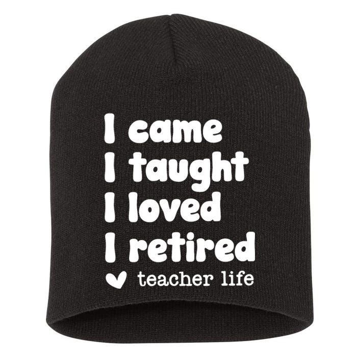 Retired Teacher Teacher Retirement Short Acrylic Beanie