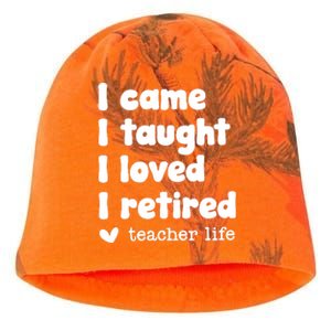 Retired Teacher Teacher Retirement Kati - Camo Knit Beanie