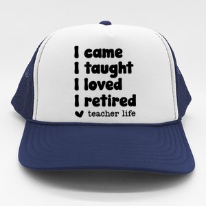 Retired Teacher Teacher Retirement Trucker Hat