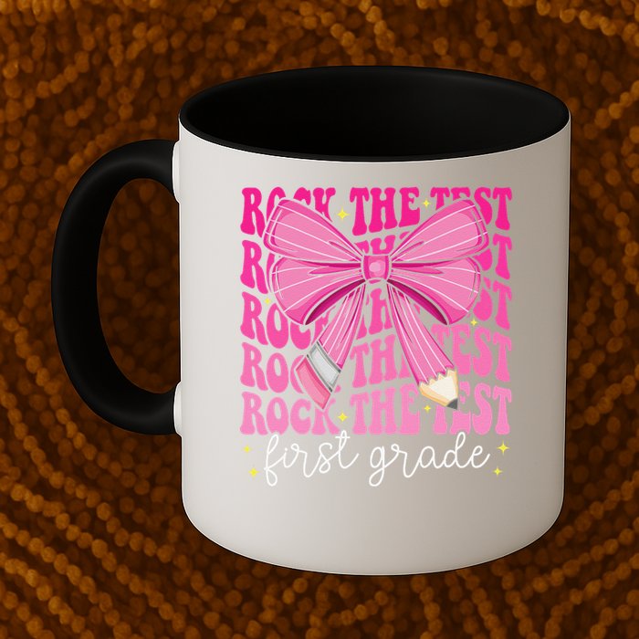 Rock The Test Day 1st Grade Teacher First Grade Testing Day Mug