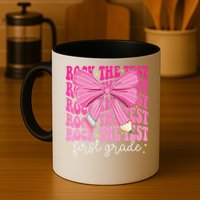 Rock The Test Day 1st Grade Teacher First Grade Testing Day Mug