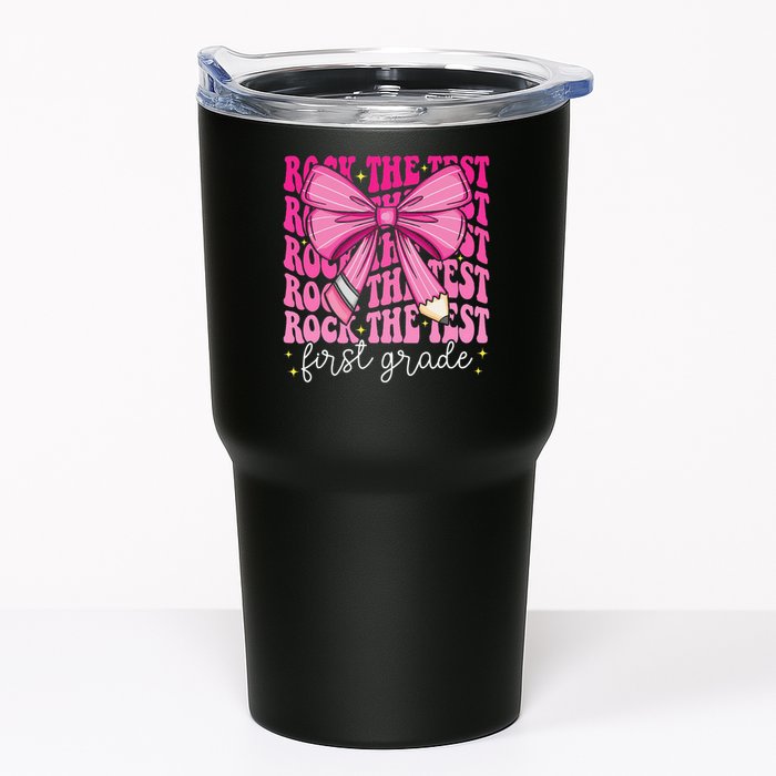 Rock The Test Day 1st Grade Teacher First Grade Testing Day Tumbler