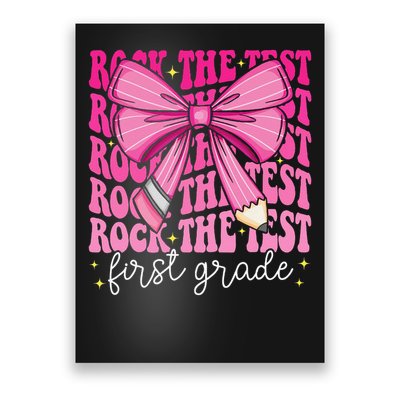 Rock The Test Day 1st Grade Teacher First Grade Testing Day Poster