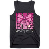 Rock The Test Day 1st Grade Teacher First Grade Testing Day Tank Top
