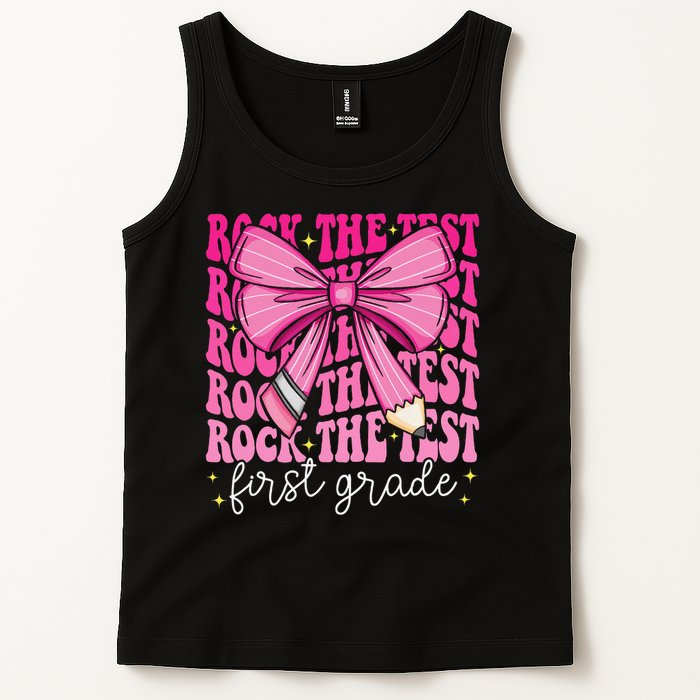 Rock The Test Day 1st Grade Teacher First Grade Testing Day Tank Top