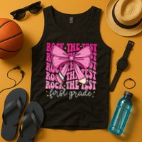 Rock The Test Day 1st Grade Teacher First Grade Testing Day Tank Top