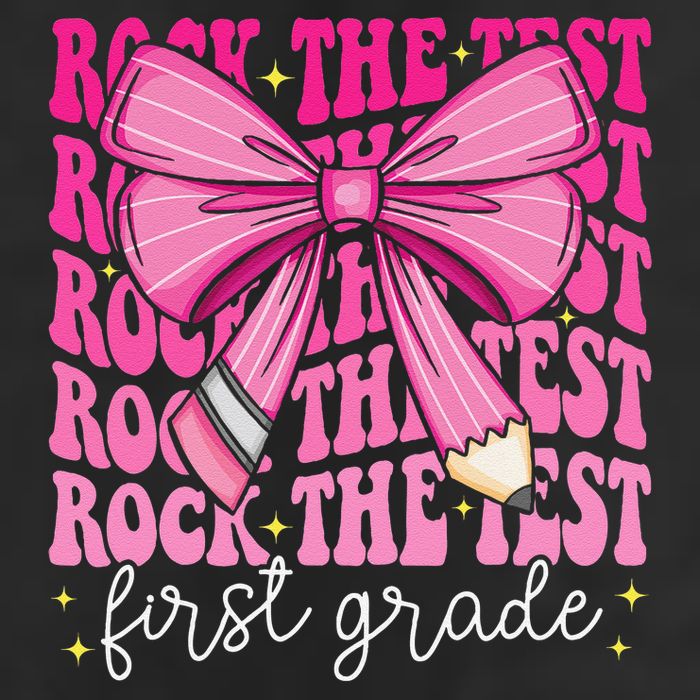Rock The Test Day 1st Grade Teacher First Grade Testing Day Golf Towel