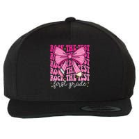Rock The Test Day 1st Grade Teacher First Grade Testing Day Wool Snapback Cap