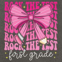 Rock The Test Day 1st Grade Teacher First Grade Testing Day Cotton Canvas Backpack