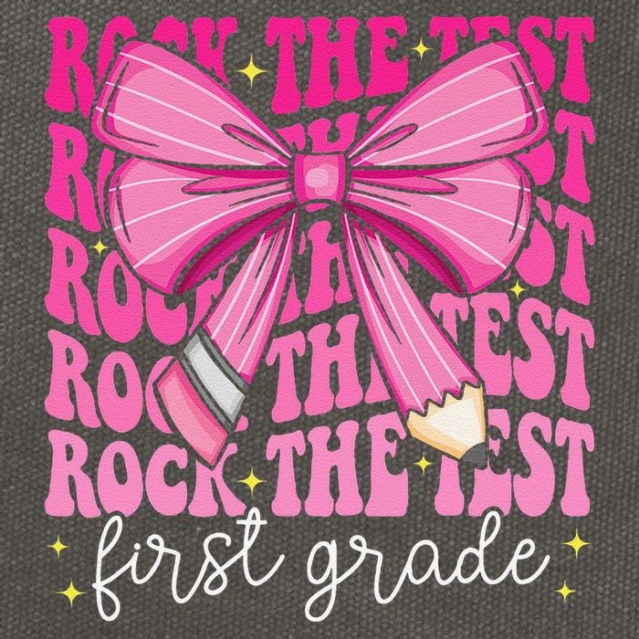 Rock The Test Day 1st Grade Teacher First Grade Testing Day Cotton Canvas Backpack
