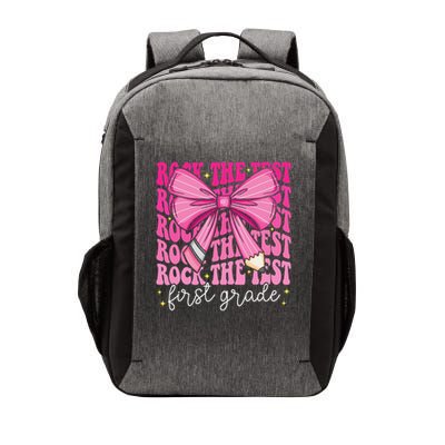 Rock The Test Day 1st Grade Teacher First Grade Testing Day Vector Backpack