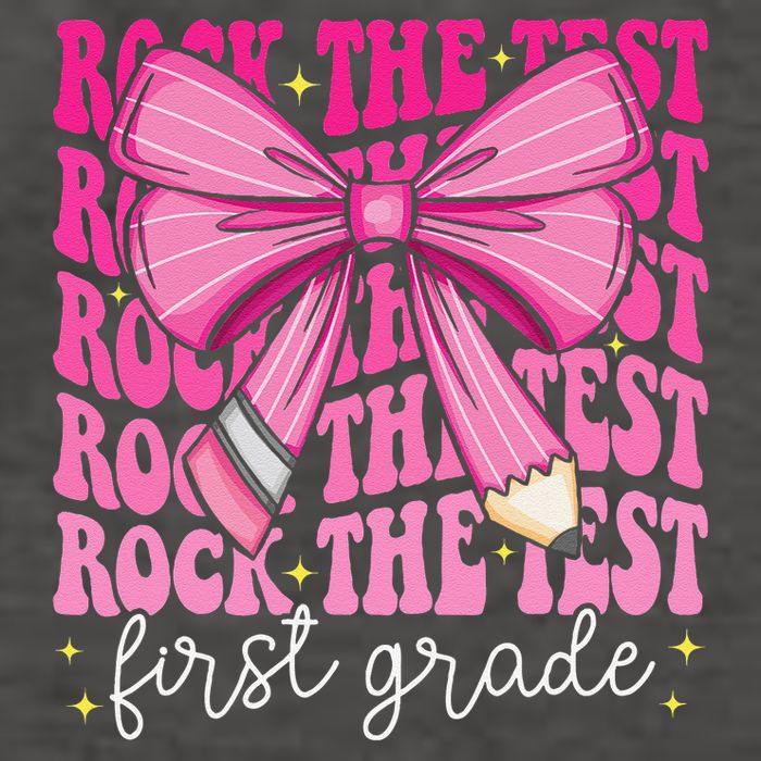 Rock The Test Day 1st Grade Teacher First Grade Testing Day Vector Backpack