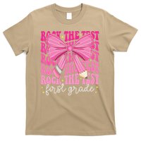 Rock The Test Day 1st Grade Teacher First Grade Testing Day T-Shirt