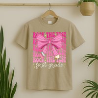 Rock The Test Day 1st Grade Teacher First Grade Testing Day T-Shirt