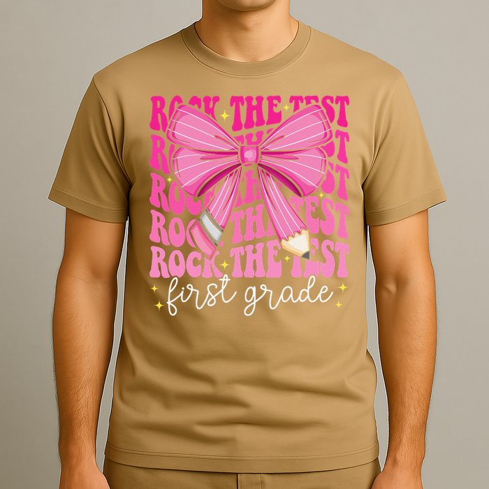 Rock The Test Day 1st Grade Teacher First Grade Testing Day T-Shirt