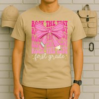 Rock The Test Day 1st Grade Teacher First Grade Testing Day T-Shirt