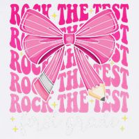 Rock The Test Day 1st Grade Teacher First Grade Testing Day Garment-Dyed Sweatshirt