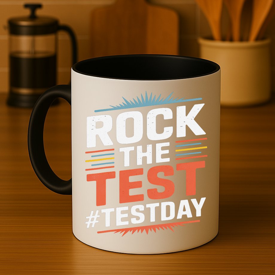 Rock The Test Outfit For Students And Teachers On Exam Day Mug