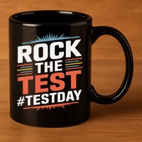 Rock The Test Outfit For Students And Teachers On Exam Day 11oz C Handle Ceramic Mug