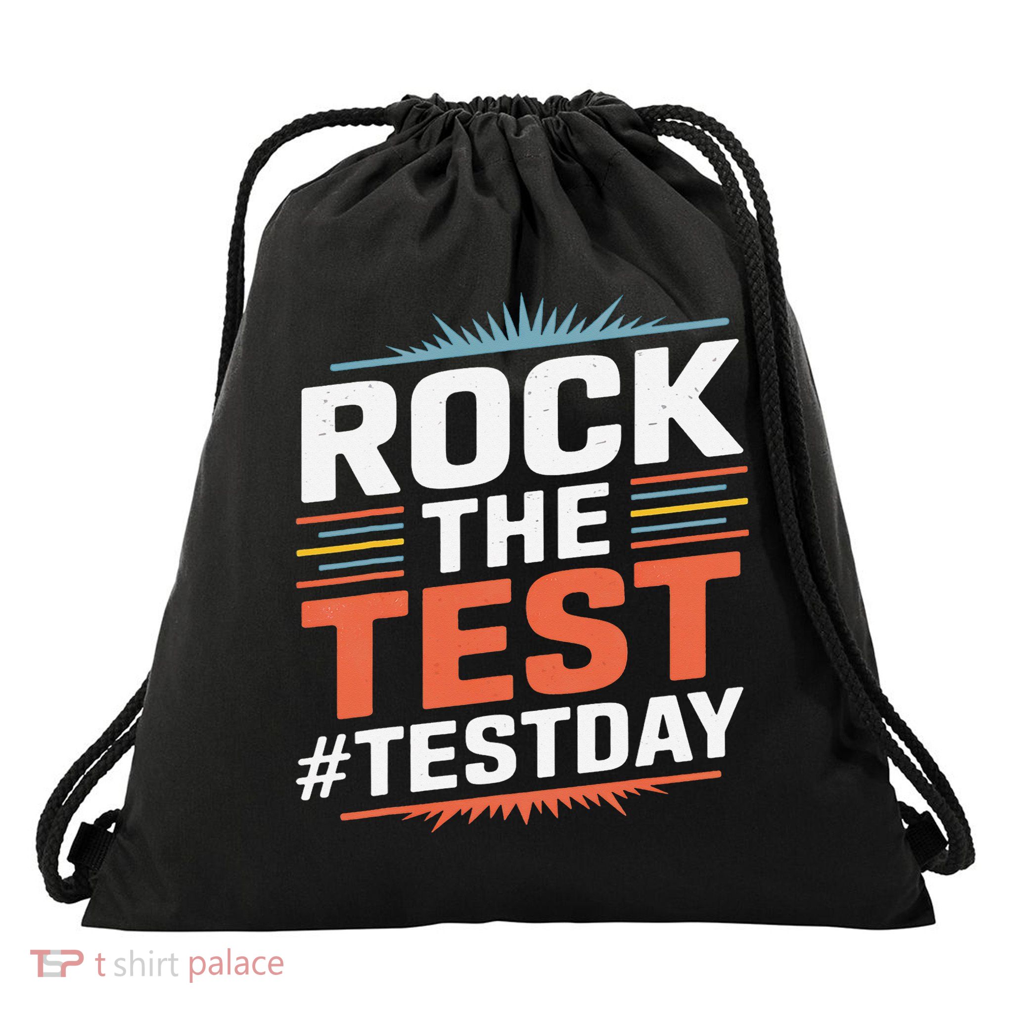 Rock The Test Outfit For Students And Teachers On Exam Day Drawstring Bag