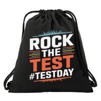 Rock The Test Outfit For Students And Teachers On Exam Day Drawstring Bag