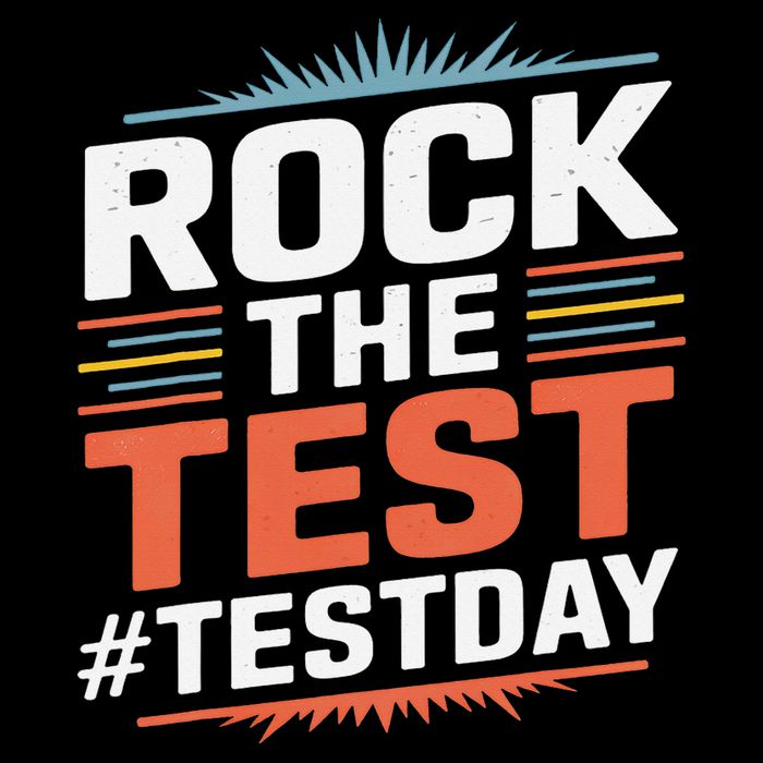Rock The Test Outfit For Students And Teachers On Exam Day Drawstring Bag