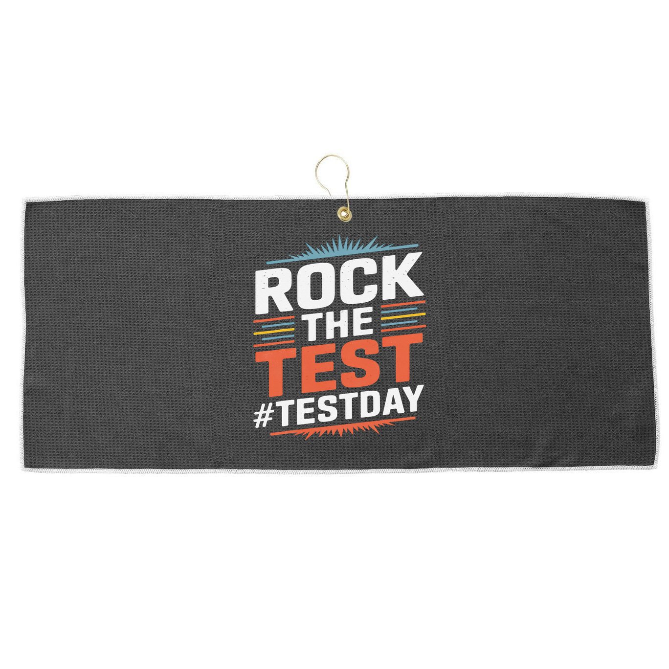 Rock The Test Outfit For Students And Teachers On Exam Day Large Microfiber Waffle Golf Towel