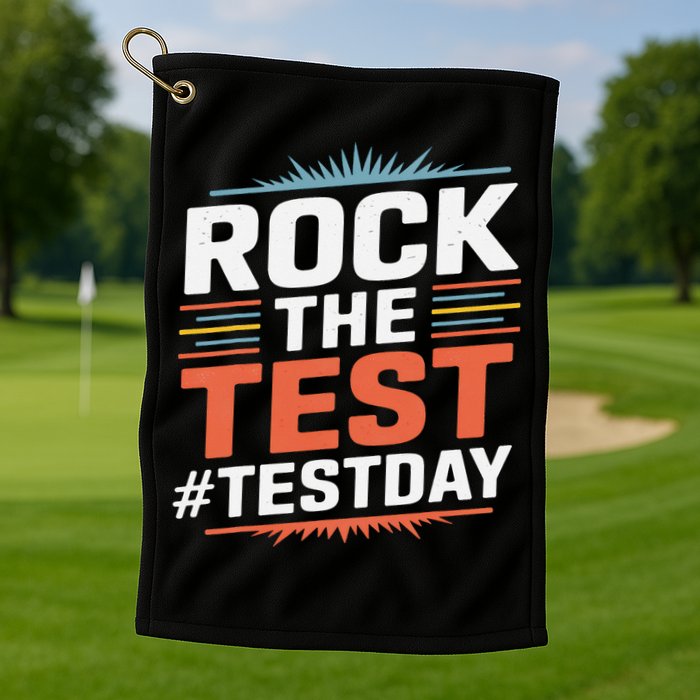 Rock The Test Outfit For Students And Teachers On Exam Day Golf Towel