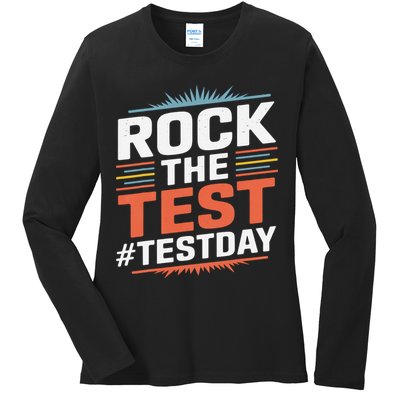 Rock The Test Outfit For Students And Teachers On Exam Day Ladies Long Sleeve Shirt