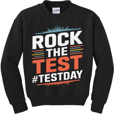 Rock The Test Outfit For Students And Teachers On Exam Day Kids Sweatshirt