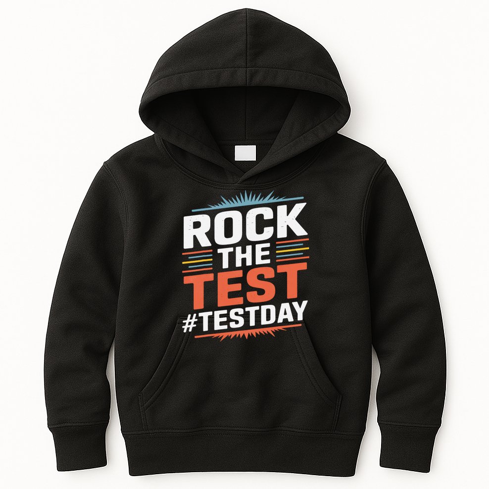 Rock The Test Outfit For Students And Teachers On Exam Day Kids Hoodie
